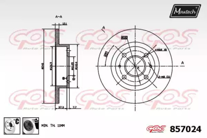 Тормозной диск MAXTECH 857024.6060