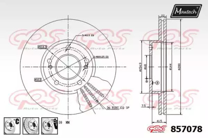 Тормозной диск MAXTECH 857078.6880