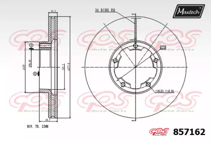 Тормозной диск MAXTECH 857162.0000