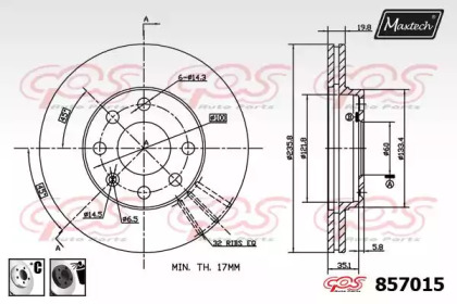 Тормозной диск MAXTECH 857015.6060