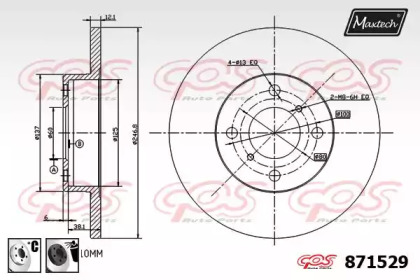 Тормозной диск MAXTECH 871529.6060