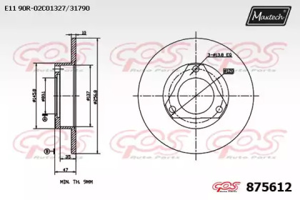 Тормозной диск MAXTECH 875612.0000