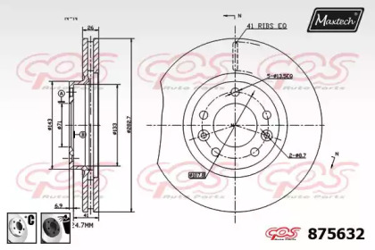 Тормозной диск MAXTECH 875632.6060