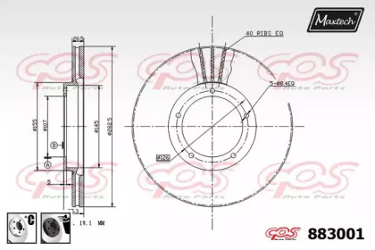 Тормозной диск MAXTECH 883001.6060