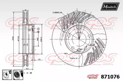 Тормозной диск MAXTECH 871076.6060