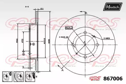 Тормозной диск MAXTECH 867006.6980