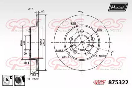 Тормозной диск MAXTECH 875322.6060