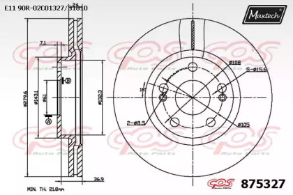 Тормозной диск MAXTECH 875327.0000