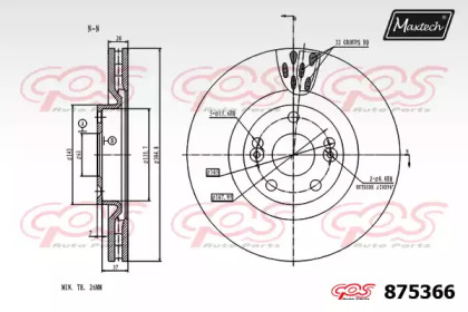 Тормозной диск MAXTECH 875366.0000