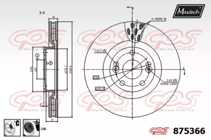 Тормозной диск MAXTECH 875366.6060