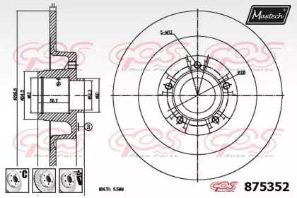 Тормозной диск MAXTECH 875352.6885