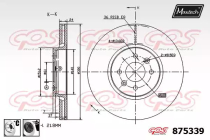 Тормозной диск MAXTECH 875339.6060