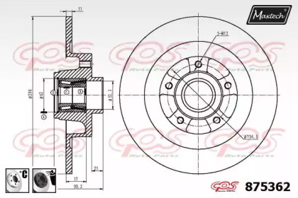 Тормозной диск MAXTECH 875362.6065