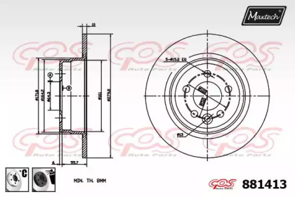 Тормозной диск MAXTECH 881413.6060