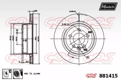 Тормозной диск MAXTECH 881415.6060