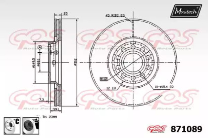 Тормозной диск MAXTECH 871089.6060