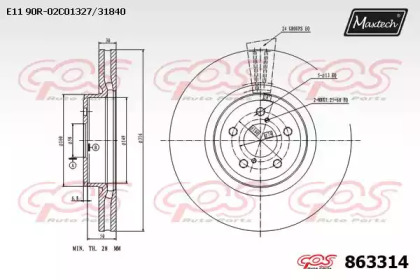 Тормозной диск MAXTECH 863314.0000