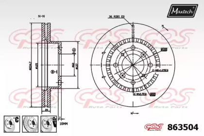 Тормозной диск MAXTECH 863504.6980