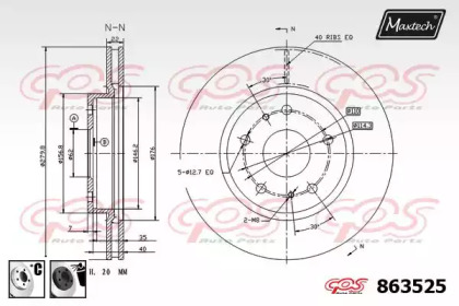 Тормозной диск MAXTECH 863525.6060