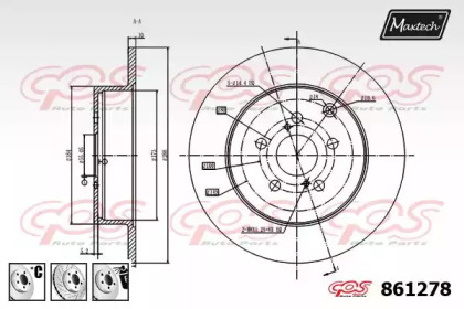 Тормозной диск MAXTECH 861278.6980