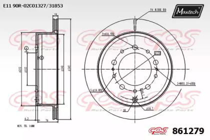 Тормозной диск MAXTECH 861279.0000