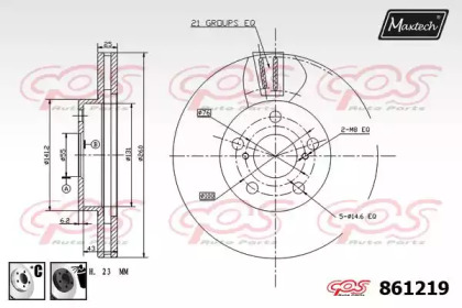 Тормозной диск MAXTECH 861219.6060