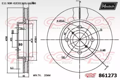 Тормозной диск MAXTECH 861273.0000