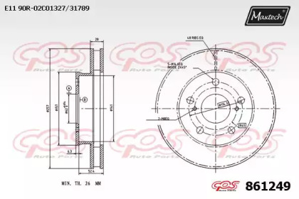 Тормозной диск MAXTECH 861249.0000