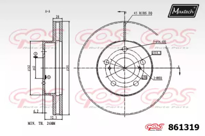 Тормозной диск MAXTECH 861319.0000