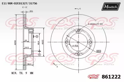 Тормозной диск MAXTECH 861222.0000