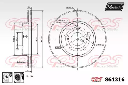 Тормозной диск MAXTECH 861316.6060