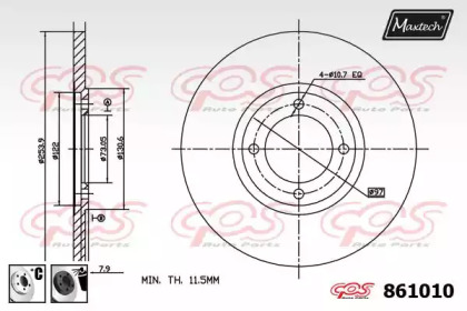 Тормозной диск MAXTECH 861010.6060