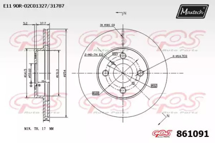 Тормозной диск MAXTECH 861091.0000