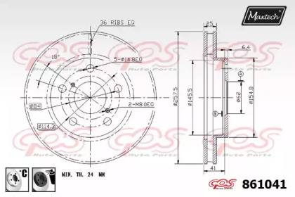 Тормозной диск MAXTECH 861041.6060