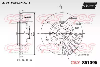 Тормозной диск MAXTECH 861096.0000