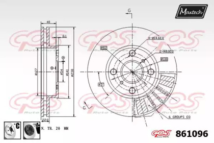 Тормозной диск MAXTECH 861096.6060