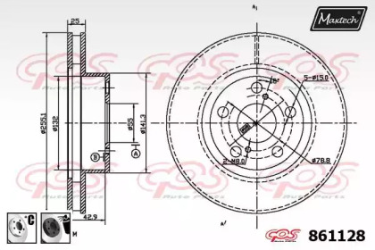 Тормозной диск MAXTECH 861128.6060