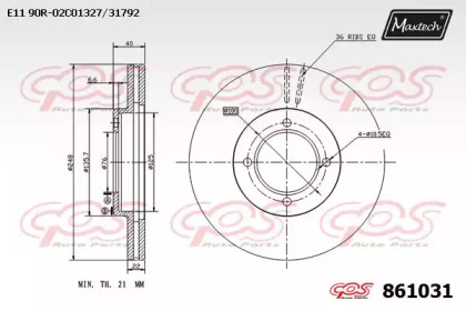 Тормозной диск MAXTECH 861031.0000