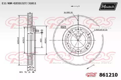 Тормозной диск MAXTECH 861210.0000