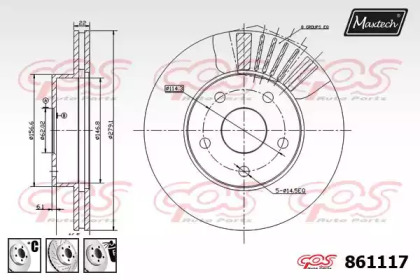 Тормозной диск MAXTECH 861117.6880