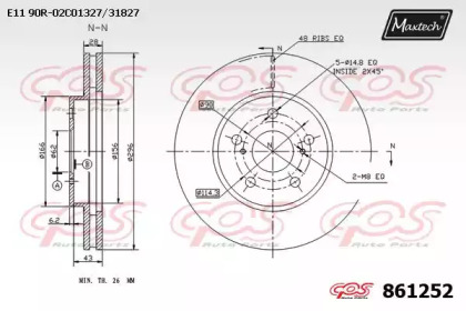 Тормозной диск MAXTECH 861252.0000