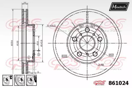 Тормозной диск MAXTECH 861024.6980