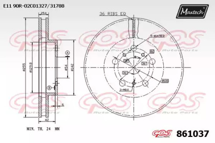 Тормозной диск MAXTECH 861037.0000