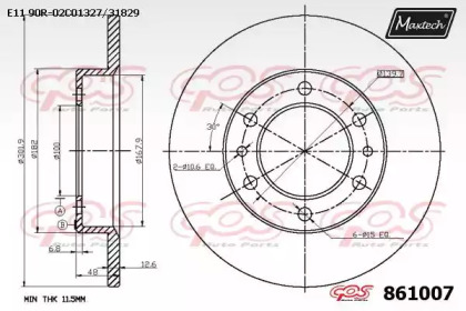 Тормозной диск MAXTECH 861007.0000