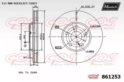 Тормозной диск MAXTECH 861253.0000