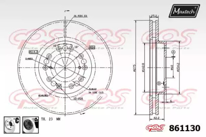 Тормозной диск MAXTECH 861130.6060