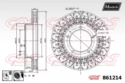 Тормозной диск MAXTECH 861214.6060