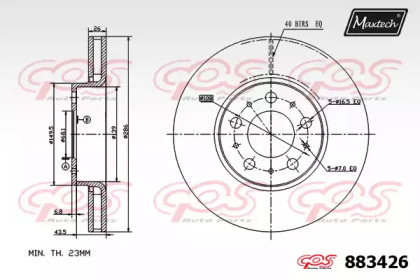 Тормозной диск MAXTECH 883426.0000