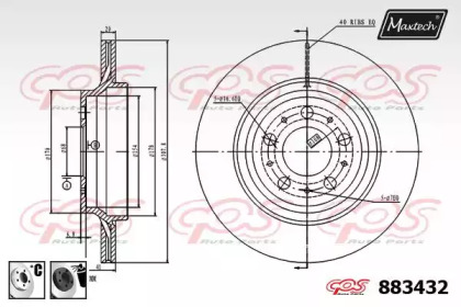 Тормозной диск MAXTECH 883432.6060