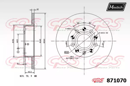 Тормозной диск MAXTECH 871070.0000